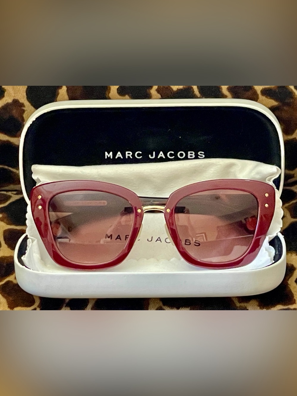 Marc Jacobs Rose Pink Frame Sunglasses with Tinted Lenses